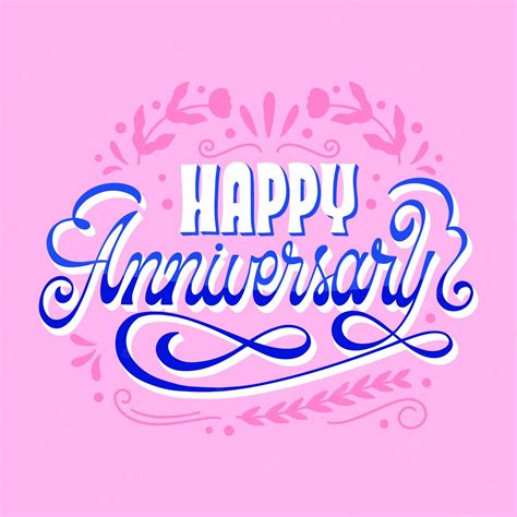 Free Vector Hand Drawn Happy Anniversary Lettering Background