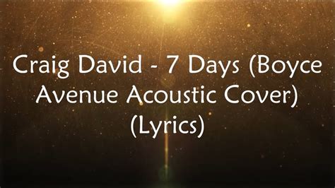 Craig David 7 Days Lyrics Craig David 7 Days Lyrics Metrolyrics