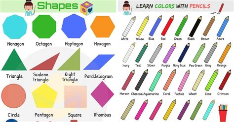 shapes  colors vocabulary  english esl buzz