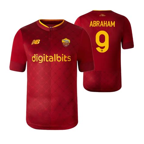 Tammy Abraham As Roma Jersey 2022 23 Home Red Elite