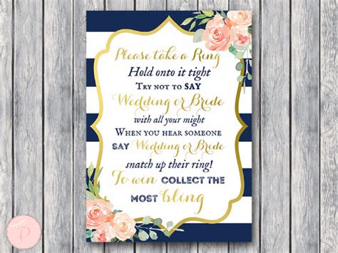 Gold And Navy Floral Table Decoration Signs Pack Printabell Express
