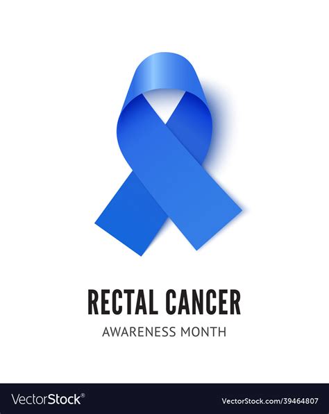 Rectal Cancer Awareness Ribbon Royalty Free Vector Image