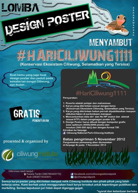 Lomba Design Poster #HariCiliwung1111 Konservasi Ekosistem Ciliwung, Selamatkan yang Tersisa