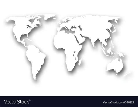 White World Map Royalty Free Vector Image Vectorstock