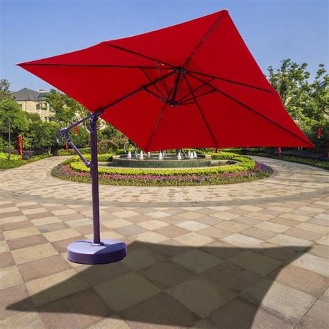Galtech 10 Ft Aluminum Square Cantilever Patio Umbrella With Easy Lift
