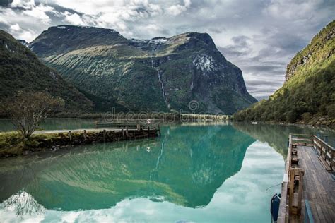 Lovatnet Lake Views Around Geiranger In Norway Stock Photo Image Of