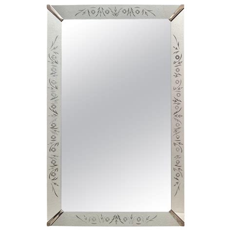 french art deco etched glass mirror at 1stdibs
