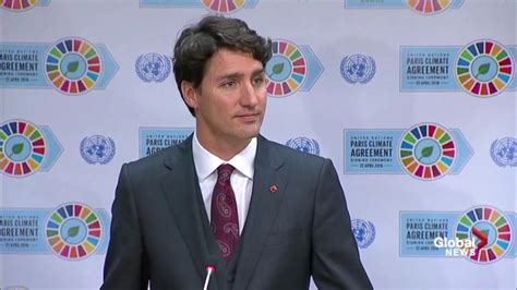 Trudeau Signs Paris Climate Treaty At Un Says ‘canadas Efforts Will Not Cease Globalnewsca