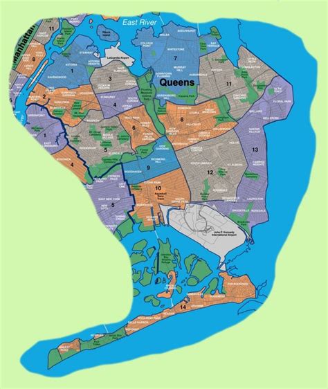 Map Of Queens Neighborhoods New York City Map Map Of New York