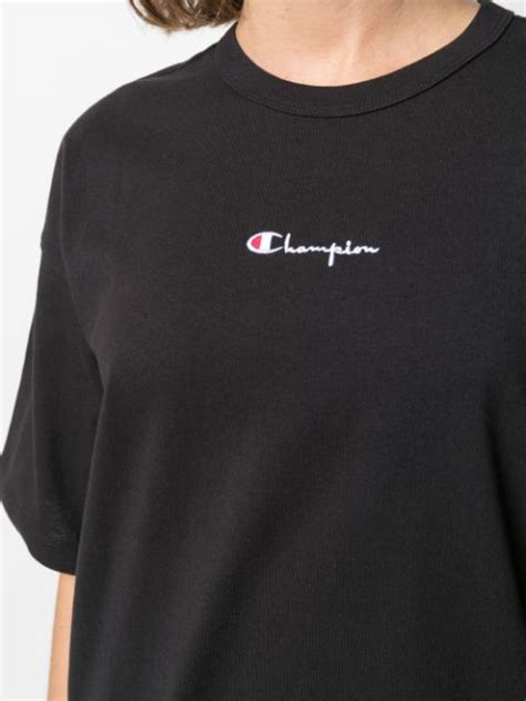 Champion Small Script Logo Oversized T Shirt Farfetch