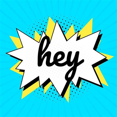 Hey Text Comic Typeface Clipart Spiky Bubble Free Image By Rawpixel