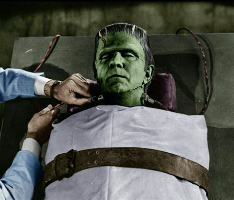 color still from the movie frankenstein meets the wolfman classic