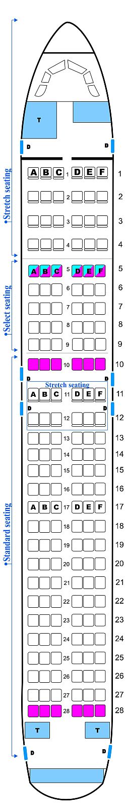 Delta Airbus A320 Seating Chart