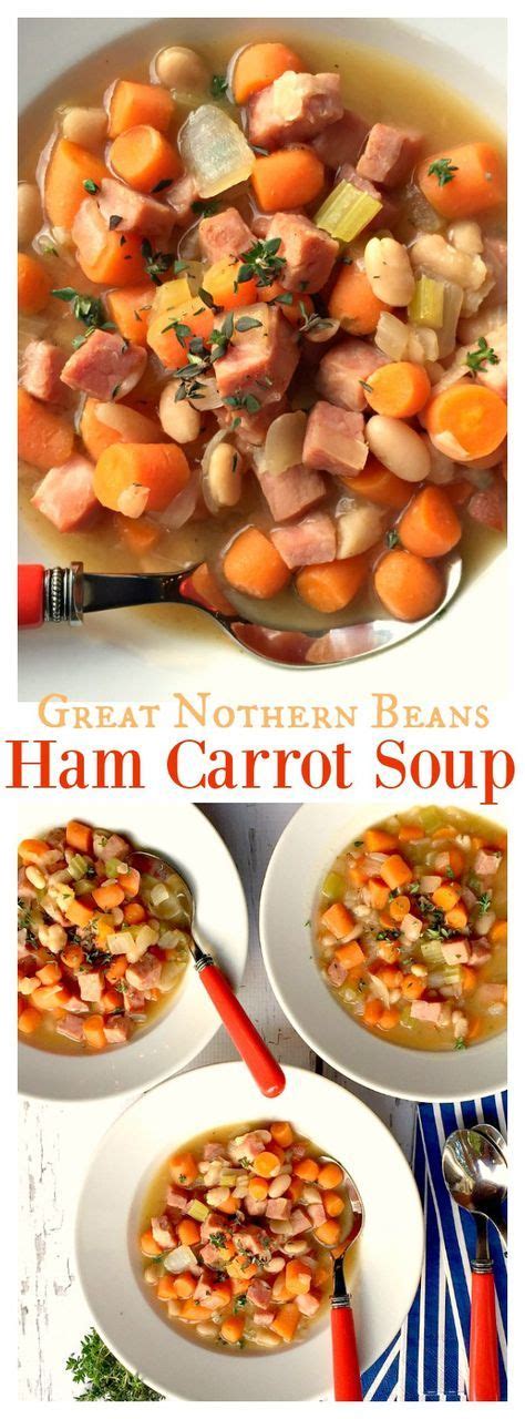 12 vegetarian rice and beans recipes ohmyveggies com. Great Nothern Beans Ham Carrot Soup | Ham and bean soup ...