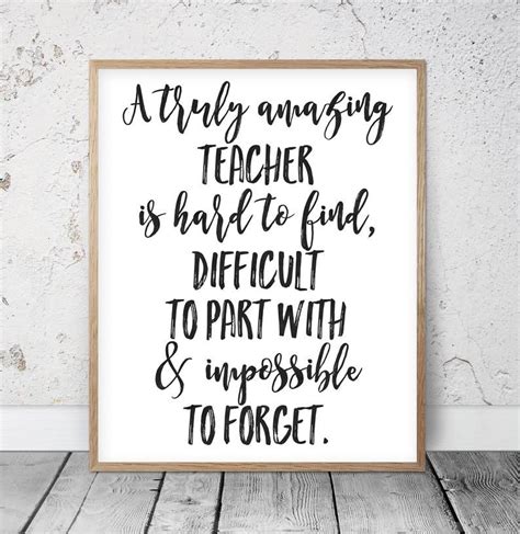 A Truly Amazing Teacher Is Hard To Find Difficult To Part Etsy Hard