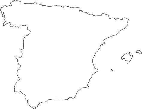 Mapa Mudo España Silueta