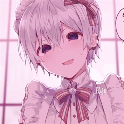 Artist Na Tags Anime Boy Icon Pfp Maid Pink Soft Filter