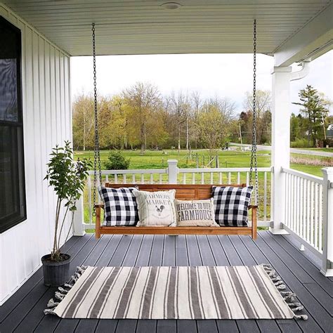 Farmhouse Homes 🏡 On Instagram “this Front Porch Swing Is Perfect 😍