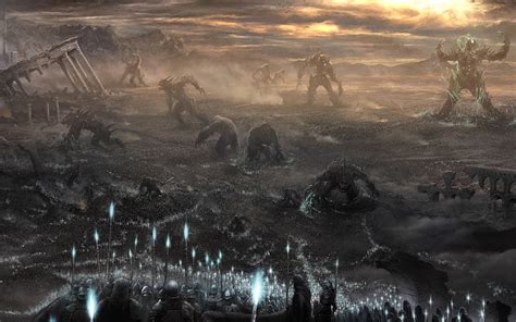 2560x1080px Free Download Hd Wallpaper Soldiers War Army Demons Fantasy Art Abstract