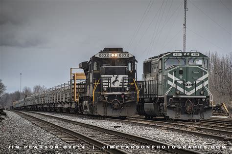 Norfolk Southern Ribbon Rail Train At Pal West Yard Madisonville Ky