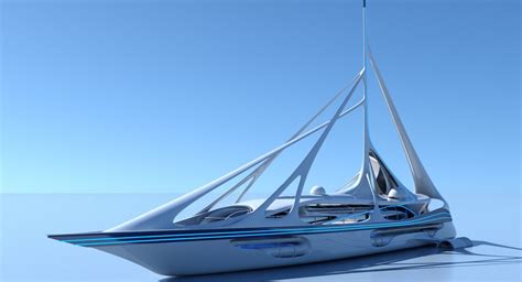 Artstation Futuristic Yacht 01 Giimann Fantasy World Sailing