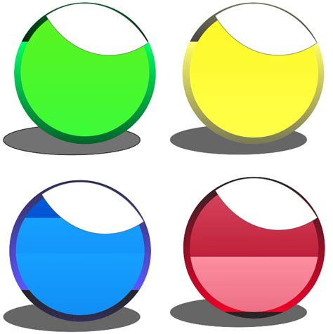 Four Balls Public Domain Vectors