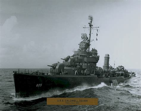 Destroyer Photo Index Dd 605 Uss Caldwell