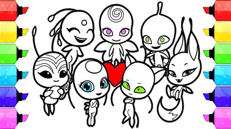 Kwami Miraculous Ladybug Coloring Pages My Own Squirrel Miraculous