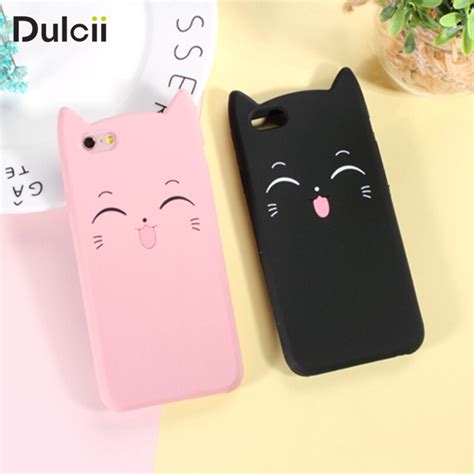 Dulcii For Iphone 6 Case Cat For Iphone 6s 7 8 Plus X 5s Se 5 Phone