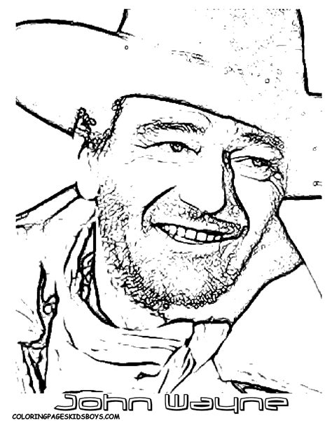 We currently have over 3,000 coloring. Printout Picture of John Duke Wayne