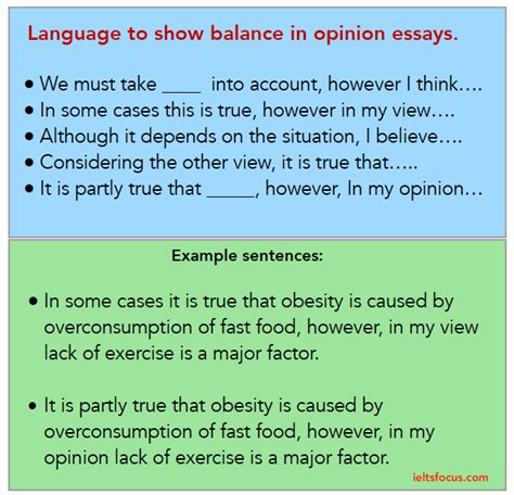 Giving A Balanced Opinion In Ielts Opinion Essays