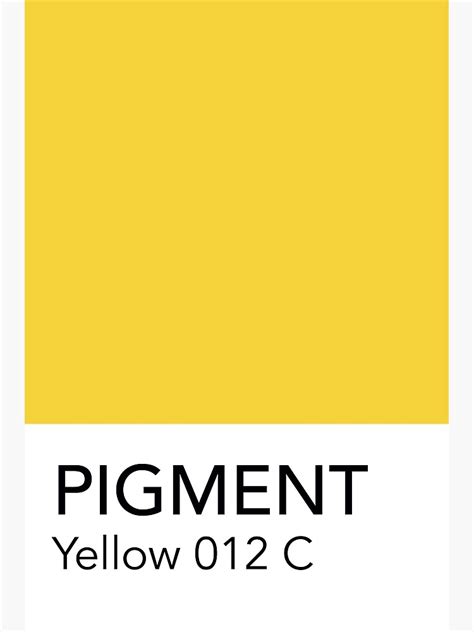 Pantone Yellow 012 C Poster For Sale By Anniesibon Redbubble