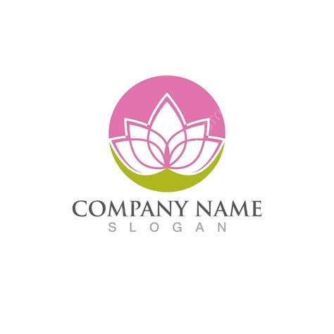 Lotus Flowers Design Logo Template Set Garden Vector Vector Set