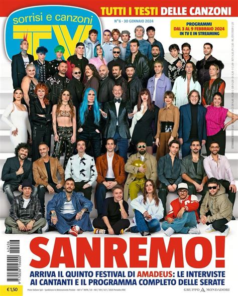 foto ecco la copertina di sanremo di tv sorrisi e canzoni sanremo 2024 news