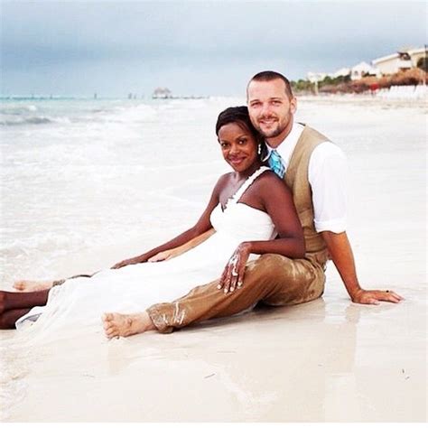 Beautiful Interracial Couple Beach Wedding Photography In The Surf