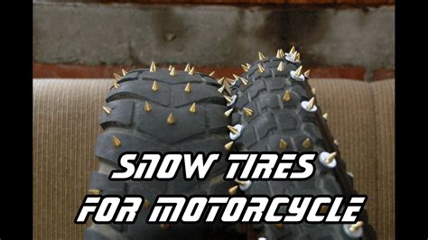 Motorcycle Snow Tires Tutorial Youtube