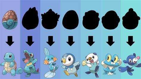 Pokemon Eggs Requests 5 All Water Type Starters Gen 1 To 7 Water