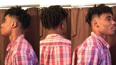 The drop fade gets its name from the way the fade drops down behind the ear. Hightop Fade Hair Update #2 | SEMI FREEFORM DREADS ...