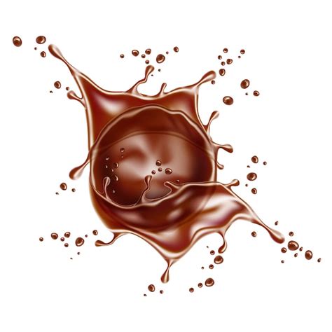 Premium Vector Vector Realistic Chocolate Splash Explosion Liquid Choco Swirl Pouring Melted Cocoa