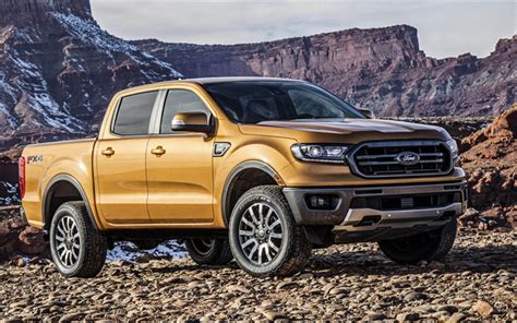 Download Wallpapers Ford Ranger 2019 Euro Spec Gold Pickup Truck