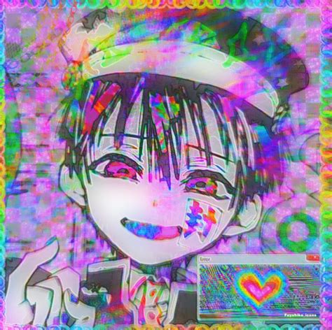 Hanako Kun Glitchcore Anime Pfp Please Credit Me If Use D Aesthetic