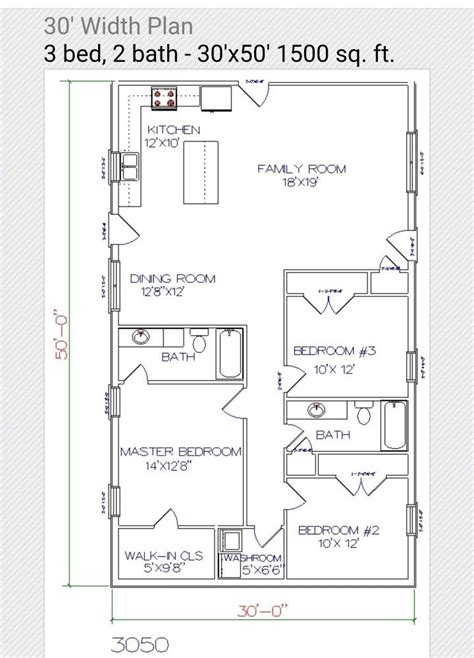 The Floor Plan For A 3 Bedroom 2 Bath Apartment With An Attached