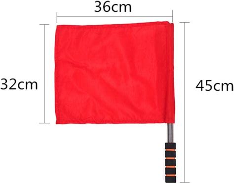 SEWACC Referee Flag Sports Linesman Flags Hand Flags With Stainless