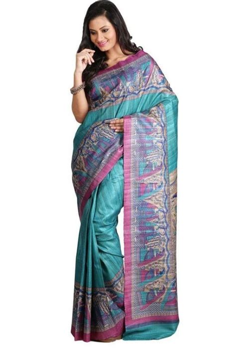 Party Wear Printed Ladies Tussar Ghicha Silk Saree 65 M At Rs 2800 In Godda