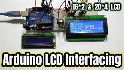 Arduino Lcd Display Interfacing 16x2 And 20x4 Lcd Display Youtube