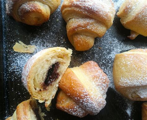 Chocolate Filled Croissants ⋆ The Gardening Foodie