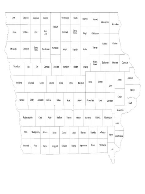 Iowa Map Template 8 Free Templates In Pdf Word Excel Download