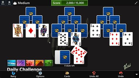 Microsoft Solitaire Collection Tripeaks Medium Daily Challenge