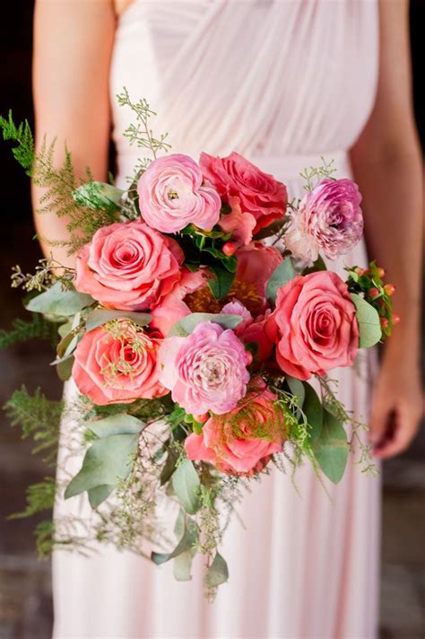 Create your own artificial wedding bouquets arrangements with silk flower stems from rustic reach. Organic Floral Wedding in Shades of Pink | Floral wedding ...