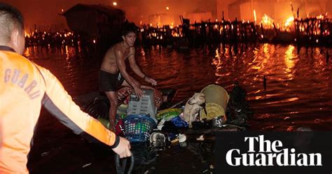 Fire Engulfs Manila Slum In Pictures World News The Guardian